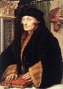 HOLBEIN, Hans the Younger, Portrait of Erasmus of Rotterdam sg